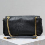 Saint Laurent Calypso Small In Plunged Lambskin Black